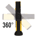 Darbnīcu lampa ar 360&deg; rotāciju, VOREL, 82733, 3W COB LED, 220 lm, magnēti un āķis