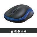 Logitech USB optinė pelė M185/MĖLYNA 910-002239, 1000DPI, 3 mygtukai, 10m belaidžio ry&scaron;io diapazonas, AA baterija, ergonomi&scaron;ka