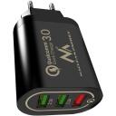 Maclean Laadija MCE479B, 3xUSB, QC 3.0 kiire laadimine, must