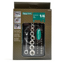 Galvų ir antgalių rinkinys 1/4";, 44 vnt., K7104 KAMASA ĮRANKIAI