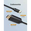 Vention Video kaabli adapter CGUBH 2m, USB Type-C, HDMI, 3840 x 2160, 30Hz, 3 kaitsekihti, must