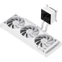 Gamemax protsessori vedelikjahutus GLACIER 360 LCD WH, 85.82 cfm, TDP kuni 330W, ARGB ventilaator, 800-2000 rpm