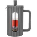 Resto French Press 90534, 0.6 L, pilka, borosilikatinis stiklas, nerūdijančio plieno filtras, plastikinis dangtelis