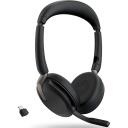 Jabra Evolve2 65 Flex Link380c MS Stereo 26699-999-899, 30m, stereo, uz auss, 136g, 1xUSB-C, trok&scaron;ņu samazinā&scaron;ana