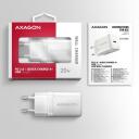 Axagon laadija ACU-PD20W 20W 1x USB-C toiteadapter, 100-240V, kiire laadimine, valge