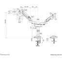 Neomounts stiprinājuma roka DS70-750BL2, 17-27", 7 kg, VESA 75x75/100x100 mm, gāzes atsperes augstuma regulē&scaron;ana, melna