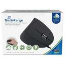 Mediarange USB оптическая мышь MROS230, 6 кнопок, 2400 DPI, 1.7м кабель, эргономичная, черная