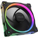 Asus Datora korpuss MR120 90DA00L0-B09020, 12 cm, 3 ventilatori, 58 cfm, 1600 RPM, 23 dB, 7 lāpstiņas, RGB
