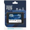 Patriot SSD P220 МОДЕЛЬ P220S256G25, 256GB, SATA, скорость записи 490 MB/s, скорость чтения 550 MB/s, TBW 120 TB