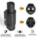 EV Charge adapteris iš Type 2 kištuko į Tesla AC įvadą, 32A Mode 3 kintamosios srovės (AC) įkroviklio adapteris