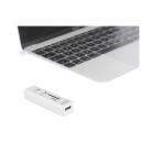 Digitus USB Type-C OTG 3-Port HUB un kar&scaron;u lasītājs DA-70243, 3xUSB 2.0, 480 Mbit/s, balts