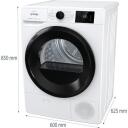 Gorenje Kuivati DHNE82, 8 kg, 700 W, 64 dB, Elektriline, Soojuspump, LED ekraan, Valge