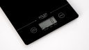 Kitchen scale with glass housing large LCD display and maximum load 5kg Black AD3138 Adler
