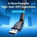 Vention USB adapteris KDTB0 633Mbit/s, Dual-band 2.4-5GHz, 6dBi antena, WPA2-PSK, USB 2.0, juodas