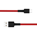 Кабель USB-C USB-C на USB-A 2.0 в оплетке SJV4110GL USB-C 24 pin &rarr; USB-A 4 pin 1 m плетеный Черный/Красный Xiaomi