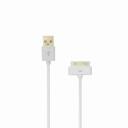 Sbox USB kabelis IPH4/R, 2m, USB A M, Lightning M 30-kontaktu, 480 Mbit/s, bez pīta kabeļa, balta
