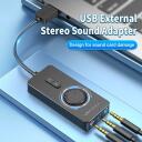 Vention USB garso kortelė CDRBB, 16 bit, 44100-48000 Hz, USB, 3.5 mm, 2 mygtukai, 0.15 m, juoda