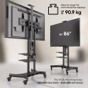 Onkron TV alus TS1881E-B, ekraani suurus 127-218 cm, maksimaalne koormus 105.9 kg, k&otilde;rguse reguleerimine 1350-1650 mm, 2 riiulit