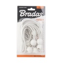 Gumijas ar bumbu komplekts BUNGEE CORD BALL 10gab x 15cm, BRADAS, BCB-0520WH-B, 5mm diametrs, lateksa kodols, izturīgs polipropilēns