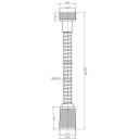Ab Du&scaron;as pievads 9145876, 200cm, 14mm, melna, nerūsējo&scaron;ais tērauds, G1/2, elastīga konstrukcija, izturīgs pret koroziju