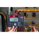 Uni-T RCD testers UT582+, 10 mA, 20 mA, 30 mA, 100 mA, 300 mA, 500 mA, 600 V, AUTO RAMP, datu turē&scaron;ana, aizmugurējais displejs