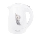 Elektrinis virdulys 850 W 1 L plastiko korpusas su 360° pasukama baze baltas AD08 Adler