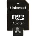 Intenso atminties kortelė micro SDHC 3403480 32 GB, skaitymo greitis 20 MB/s, ra&scaron;ymo greitis 5 MB/s, klasė 4, juoda