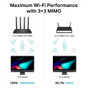 TP-Link Archer C80 belaidis mar&scaron;rutizatorius AC1900 Wi-Fi 5 MU-MIMO Beamforming 1300 Mbps 5 GHz 600 Mbps 2.4 GHz 4&times; Gigabit LAN 1&times; Gigabit WAN juodas