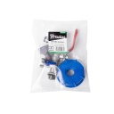 IBC adapteris S60x6, krāns ar diviem 3/4" vīrie&scaron;u izvadiem + 2 sievie&scaron;u adapteri, IBCS60-KK0512, zils, misiņa, 1/2" ieeja