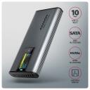 Axagon SSD korpusas EEM2-SD2 USB-C 10Gbps, M.2 NVMe/SATA, metalinis, 96 x 42 x 12 mm