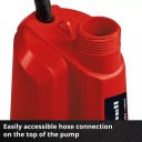 Bezvadu tīrā ūdens sūknis GE-SP 18 Li - Solo, EINHELL 4181500, 5000 l/h plūsma, 5 m kabelis, 8 m augstums