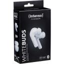 Intenso ausinės T302A, Bluetooth 5.3, 15 m belaidžio ry&scaron;io diapazonas, 32 &Omega; varža, aktyvus triuk&scaron;mo slopinimas, balta
