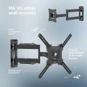 Onkron крепление для телевизора M4-B, 32-65", 35 кг, VESA 100 x 100 - 400 x 400 мм, угол наклона -5 - 8&deg;, черный