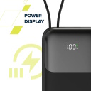Compact external power bank with 22.5 W fast PD charging 10000 mAh capacity and integrated cable OnPower 101 Blue CNS-CPB101BL CANYON