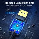 Vention Видео кабель DP на DVI 1м HAFBH, 5.2мм, черный, 1080p, 60Гц, 3D, Plug and Play, алюминиевая фольга, медь