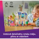 Lego Konstruktor 42687, 946 vnt., 4 mini lėlės, virtuvė, svetainė, miegamasis, balkonas, sodas