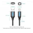 Vention USB 2.0 A Male к B Male кабель 2M COQBH, 2м, 0.48Gbit/s, прямой разъем, черный, PVC