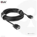 Club3D VGA kabelis CAC-1710 10m 28AWG, 2x VGA (D-Sub) vīrie&scaron;u, 1080p, zelta kontakti, apaļ&scaron; kabelis
