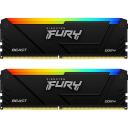 Kingston FURY Beast m&auml;lu, KF432C16BB12AK2/32, 32GB, 3200MT/s, CL16, DIMM 288-pin, 2x16GB, RGB, XMP 2.0, mittebufferdatud