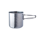 Nerūsējo&scaron;ā tērauda krūze 'Space Safer', salokāmi rokturi, 0,6 L, R100001, BasicNature