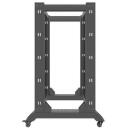 Lanberg Open Rack kapp OR01-6822-B, 22U, 600kg, 600x800mm, must, 23kg, ratastega, eemaldatav raam