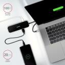 Axagon USB keskjaam HMC-6H4A 6in1, 4x USB-A, 1x USB-C PD 100W, 1x HDMI 4K, 5Gb/s, 20cm kaabel