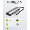 Goobay USB centrmezgls, 76565, 4 x USB-C 3.2, 10 Gbit/s, alumīnija/plastmasas korpuss, plāns dizains