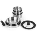 Russell Hobbs Virtuves piederumu komplekts RH04041, sudraba, nerūsējo&scaron;ais tērauds, noņemams rokturis, 8 pannas