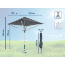 Rotacinė džiovykla LinoProtect 400 LEIFHEIT 1082100, 40m, 5.20kg