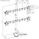 Sbox Monitori kinnitamine LCD-F048-2, 17-32 tolli, 4x9kg, 100x100mm, +45&deg;/-45&deg;, +90&deg;/-90&deg;, +180&deg;/-180&deg;