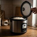 Mesko Riisipott MS 6411, 1000 W, 1.5 L, Must/Roostevaba teras, Soojuse hoidmise funktsioon, Eemaldatav kauss, Lusikas kaasas