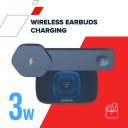 Беспроводная зарядная станция 3 in 1 мощностью 15 Вт Hexagon 310 Светло Серый Оранжевый CNS-WCS310LGOR CANYON