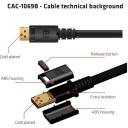 Club3D кабель DisplayPort CAC-1069B 4м, 1.4, HBR3, 32.4Gbps, 8K 60Hz, 24AWG, сертифицирован Vesa