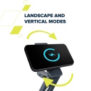 Компактное складное беспроводное зарядное устройство с быстрой зарядкой 15 Вт и функцией 3 в 1 OnCharge 309 Metal CNS-WCS309M CANYON